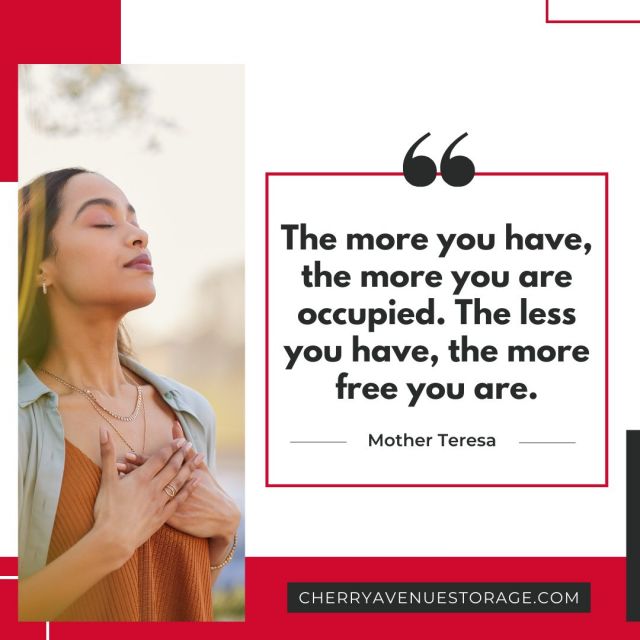 ⭐ The principle that having more possessions leads to increased preoccupation, while having fewer items results in greater freedom, highlights the essence of minimalism. When we declutter and simplify, we make space for creativity, focus, and stronger relationships. Letting go of extra things helps us focus on what really matters, leading to a happier, more relaxed life.
😊 Don't forget to like this post and follow our page for more self-storage related content.
#selfstorage #quotes #selfstorageunits #rentstorage #rentalstorage #storagefacility #cherryavestorage #salem