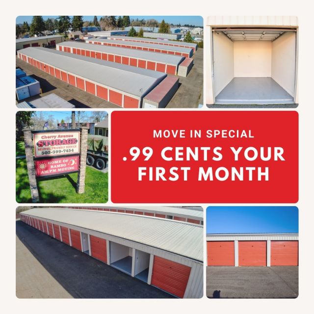 📢 Attention Salem, OR area residents! Do you need self storage space?
🚨Limited time only, .99 cents your first month of rent on select storage unit sizes (while supplies last).
✅ Drive Up Access
✅ Month to Month Leases
✅ Variety of Storage Sizes to Choose From
✅ Rent Storage Space Online
😁 Friendly and Helpful Staff
👉 Take advantage of this great offer by heading over to our website to reserve or rent your storage unit today
🔗 (LINK IN BIO)